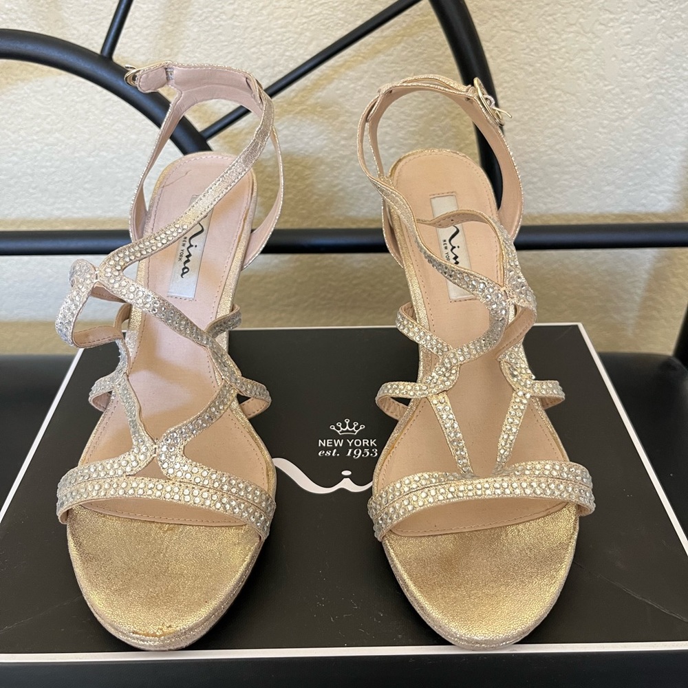 Brand Nina only worn once party sandal heels